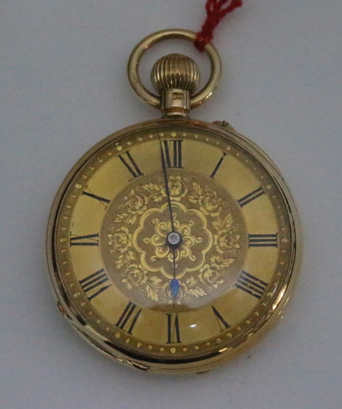 English 18ct gold open-face pocket watch